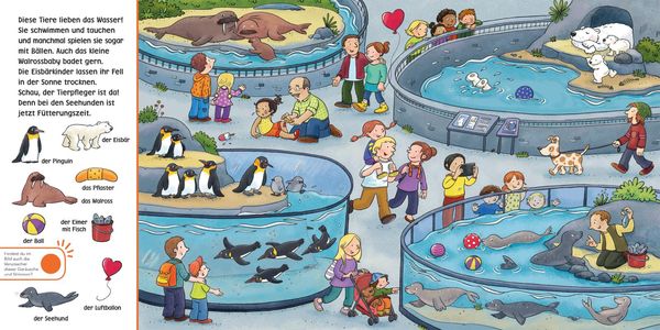 Soundbuch-Wimmelbuch: Im Zoo