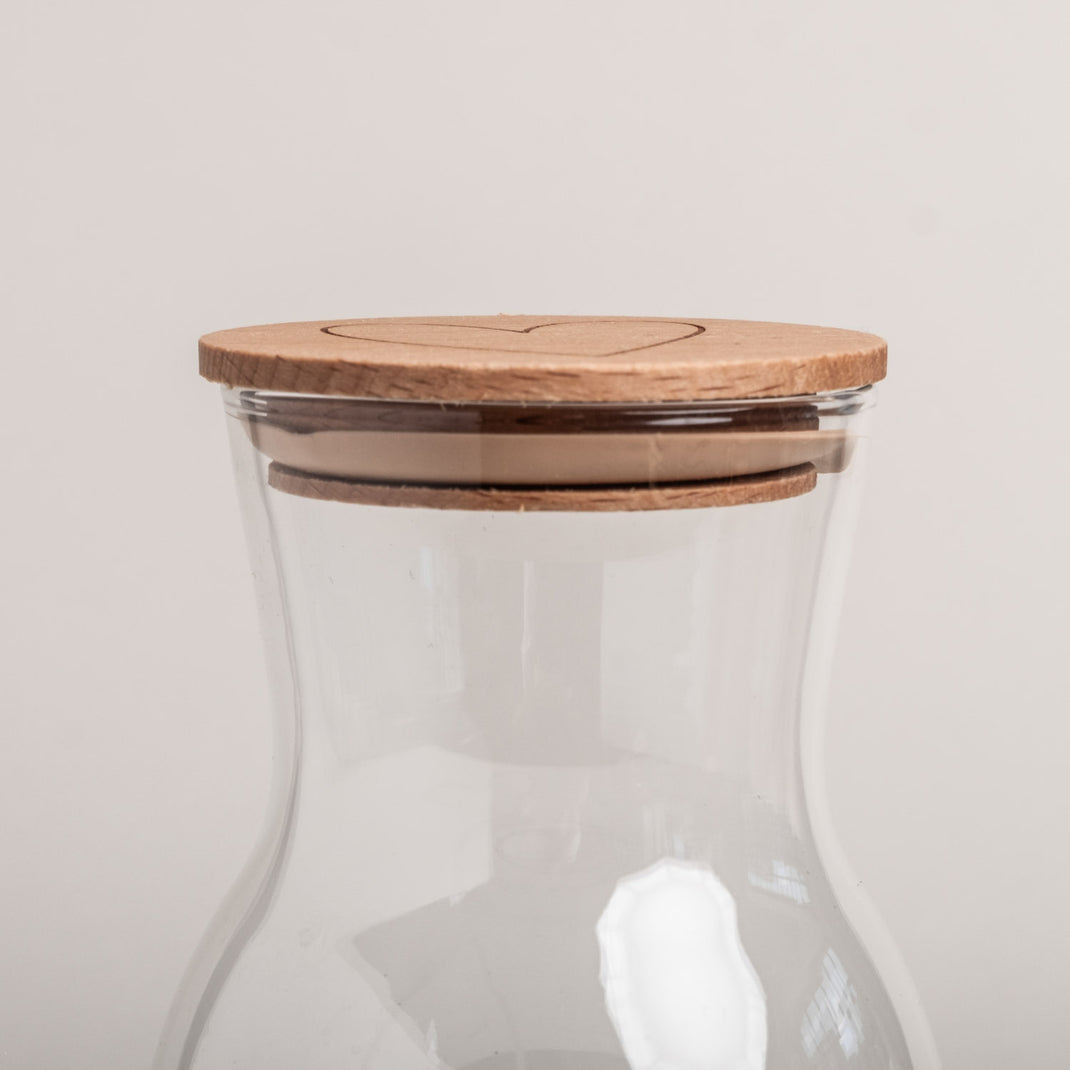 Holzdeckel 'Herz' für Karaffe