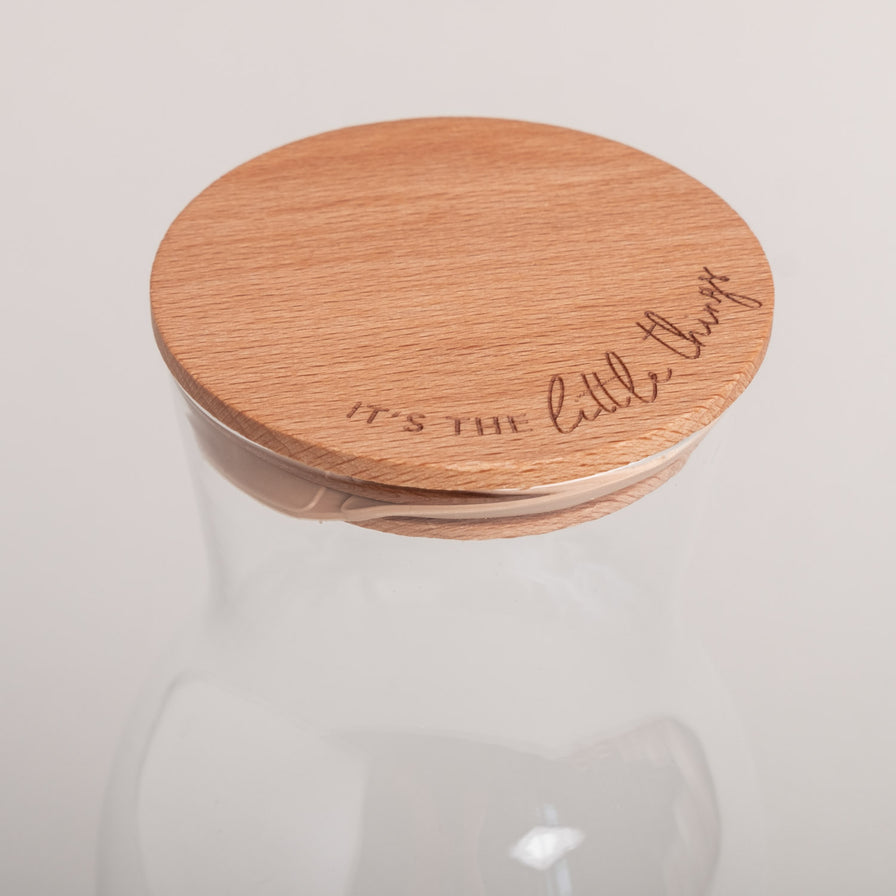 Holzdeckel 'Little Things' für Karaffe