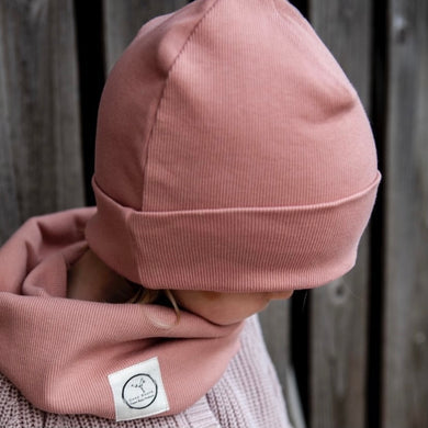 Organic Rib Scarf dusty rose