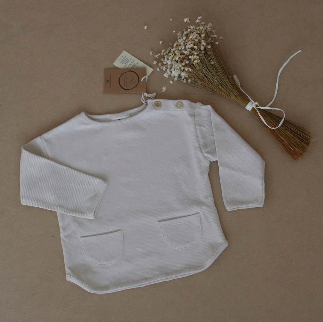 Organic Rib Sweatshirt Sand