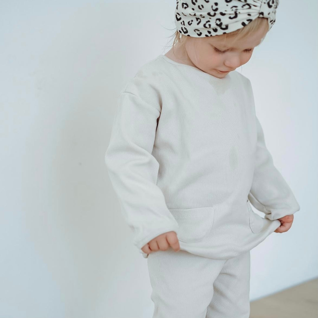 Organic Rib Sweatshirt Sand