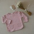 Organic Rib Sweatshirt Dusty Rose