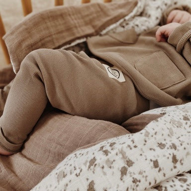 Organic Rib Leggings Caramel