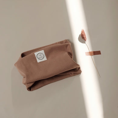 Organic Rib Scarf walnut