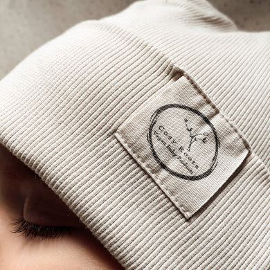 Organic Rib Beanie sand