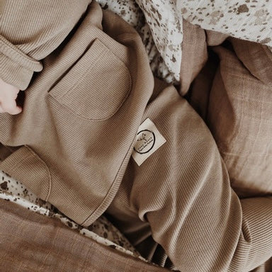 Organic Rib Leggings Caramel