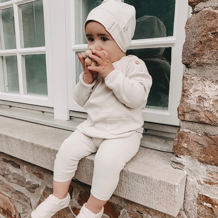 Organic Rib Sweatshirt Sand