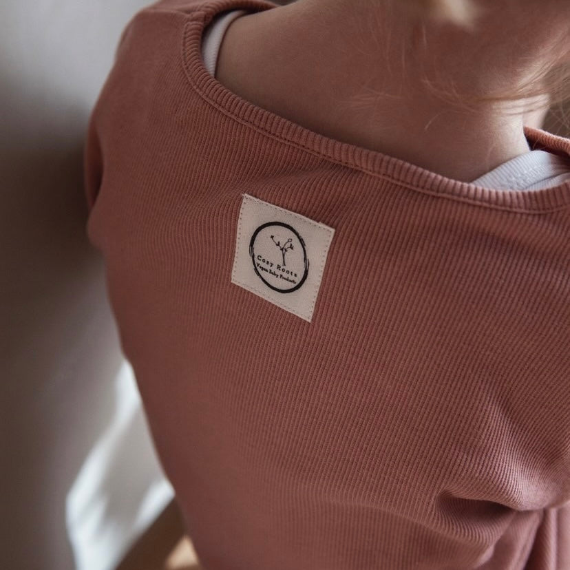 Organic Rib Sweatshirt Dusty Rose