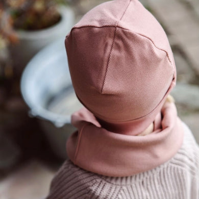 Organic Rib Beanie dusty rose