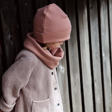 Organic Rib Beanie dusty rose