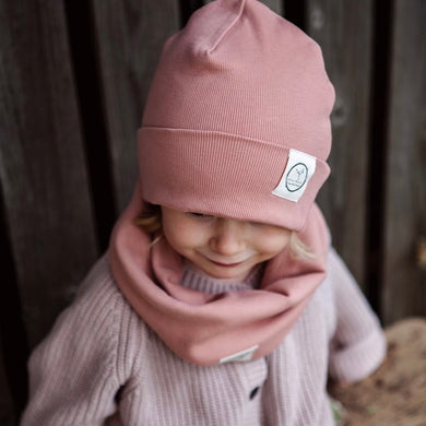 Organic Rib Scarf dusty rose