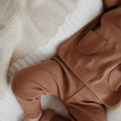 Organic Rib Sweatshirt Walnut