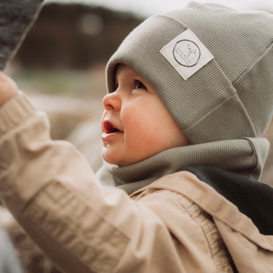 Organic Rib Beanie khaki