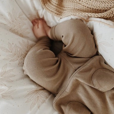 Organic Rib Leggings Caramel