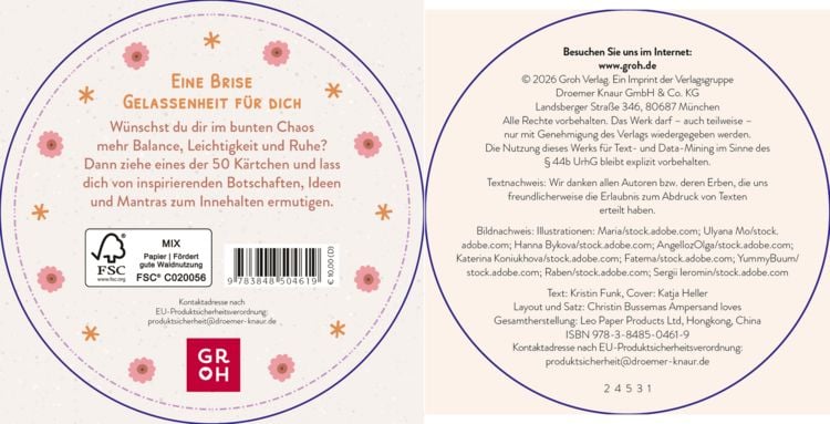 Impulskarten Eine Runde Gelassenheit, Blush Couture