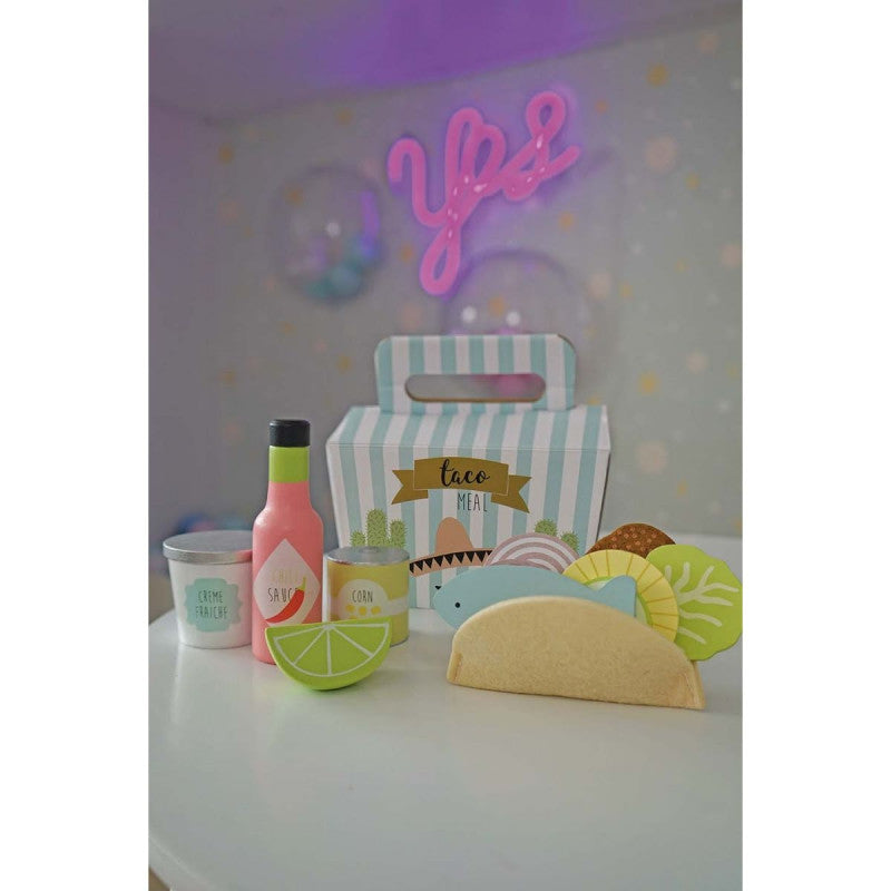 Tacos-Spielset aus Holz, Blush Couture