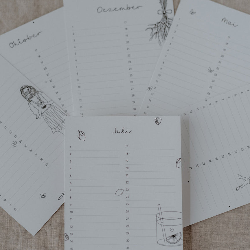 Tischkalender Geburtstag Blumenmädchen