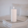Blockkerze Olive weiss 70x150