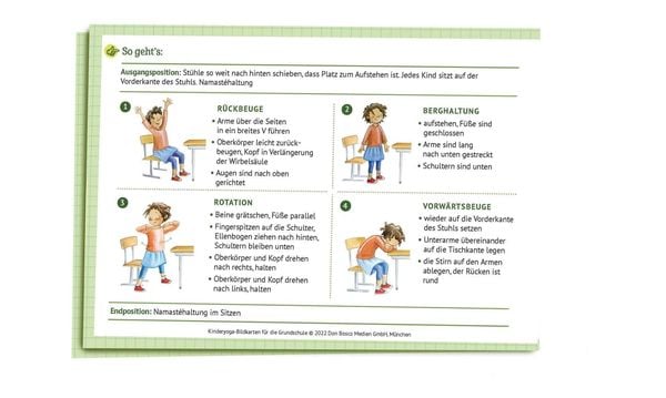 Kinderyoga-Bildkarten für die Grundschule