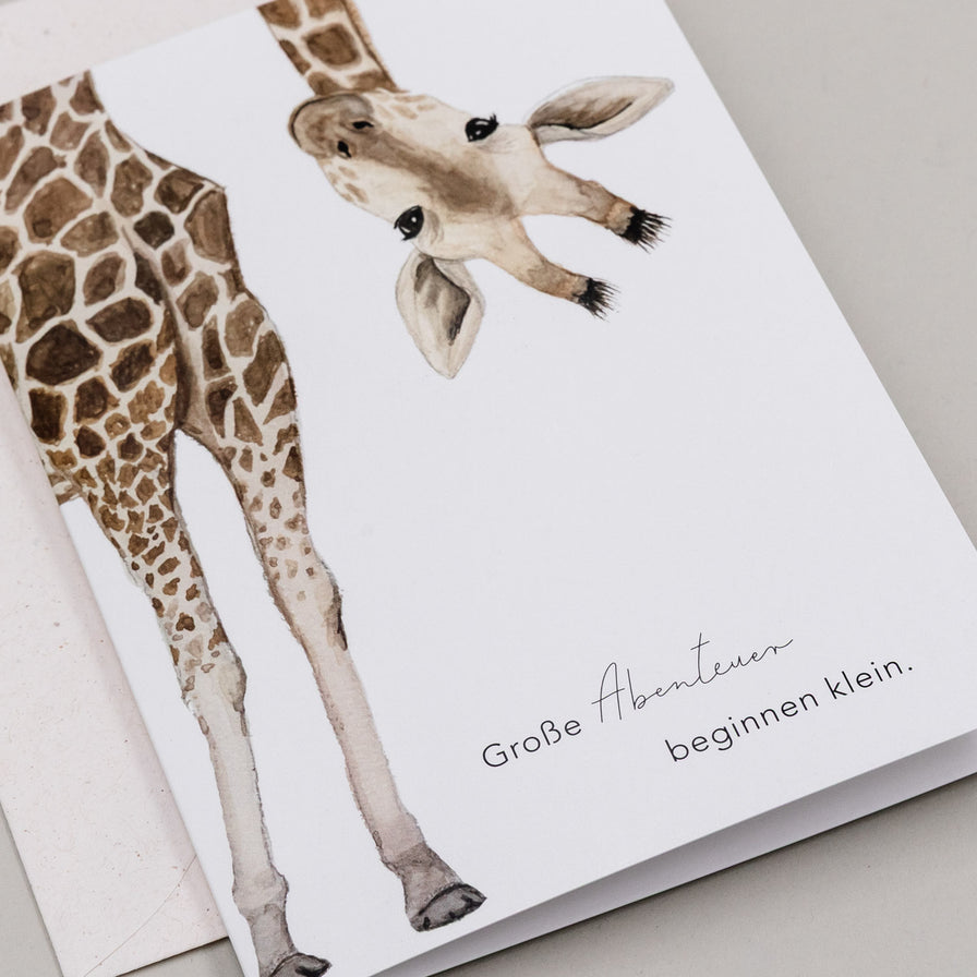 Klappkarte Giraffe