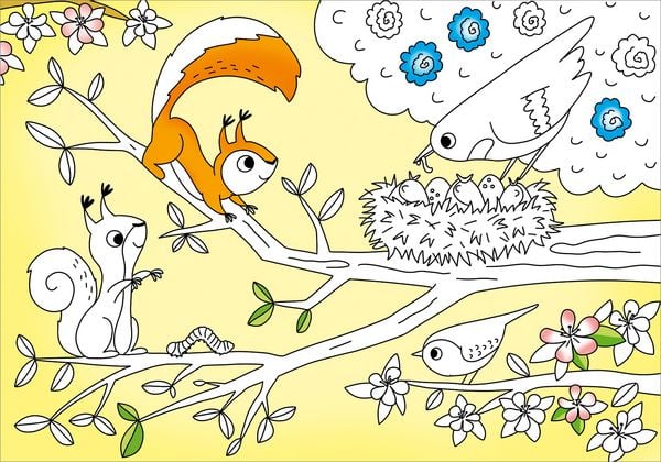 Mein schönstes buntes Malbuch. Im Frühling