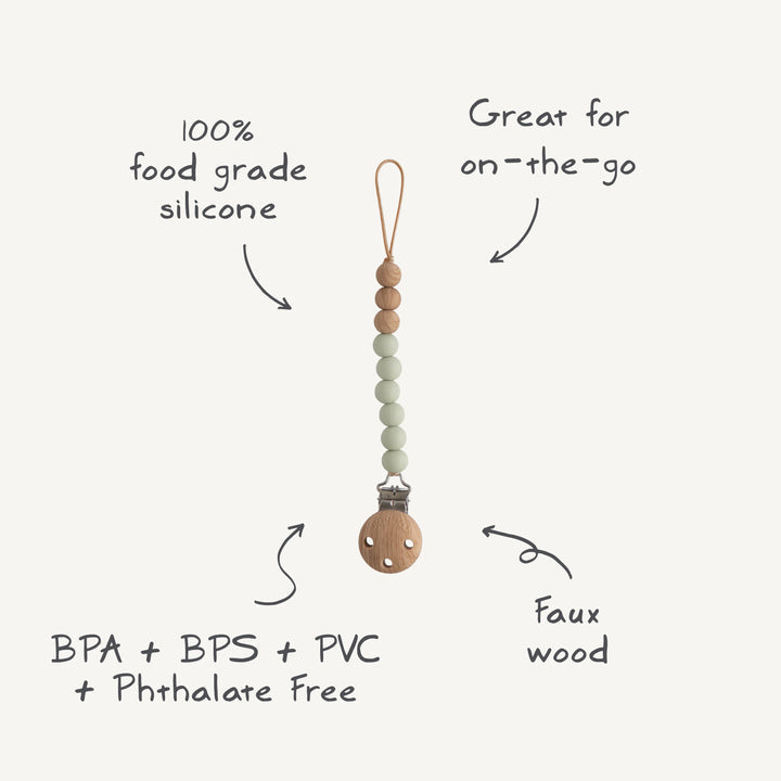 Silicon Pacifier Clip Eva powder