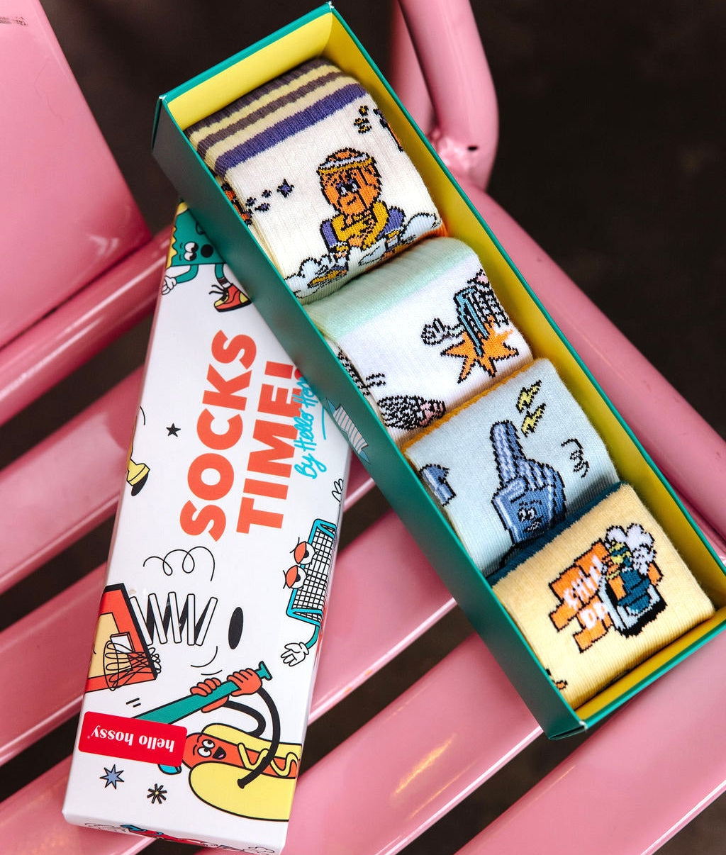 Socken 4er-Pack Game On aus Bio-Baumwolle, Blush Couture
