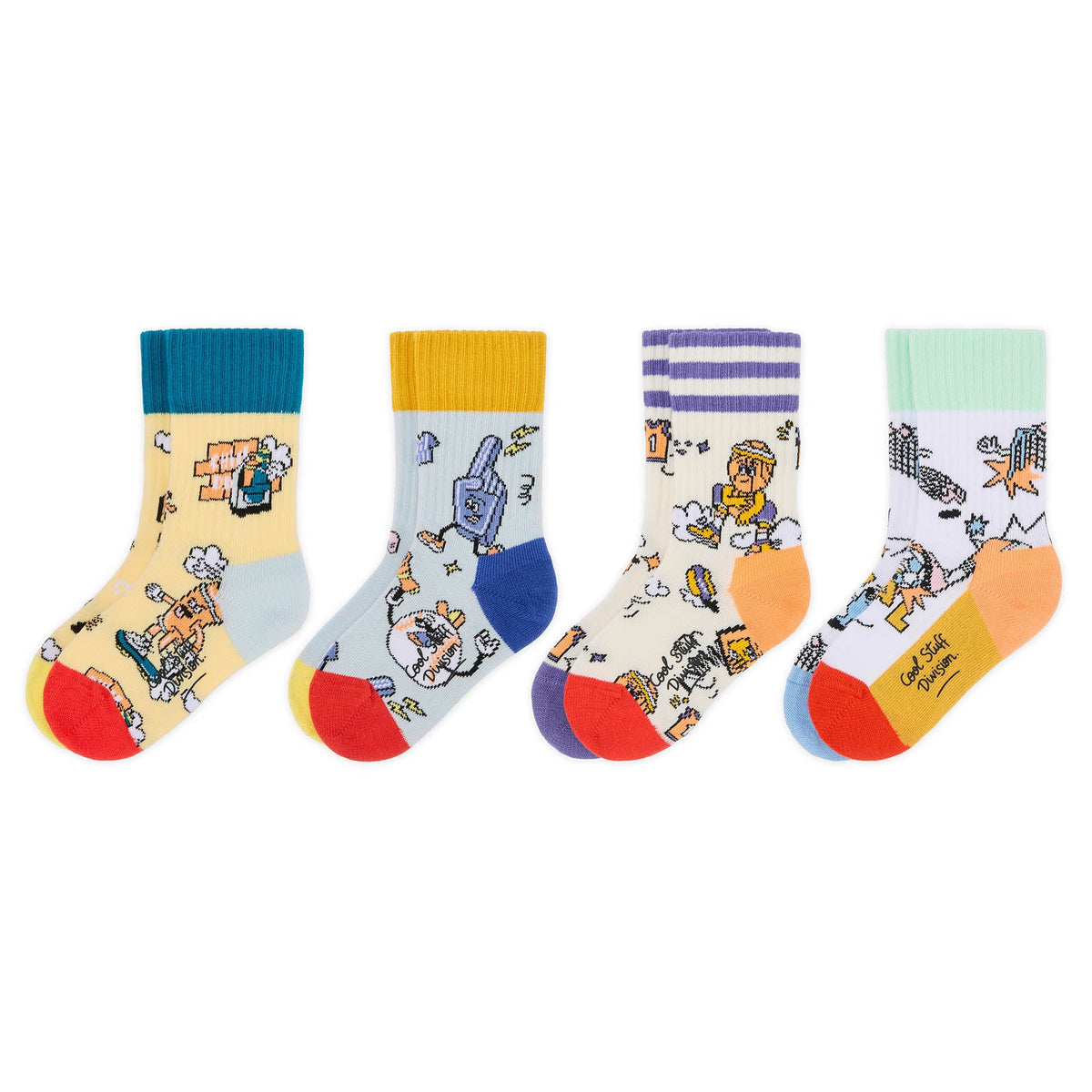Socken 4er-Pack Game On aus Bio-Baumwolle, Ansicht 2, Blush Couture