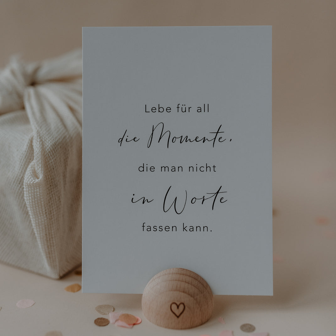 Spruchkarte Momente