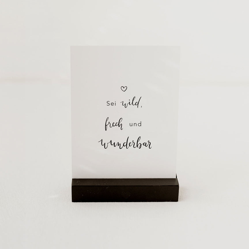 Spruchkarte Wild & Frech