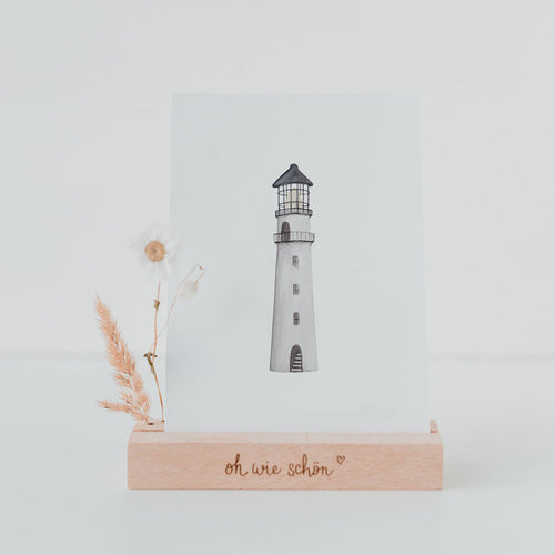 Aquarellkarte Leuchtturm