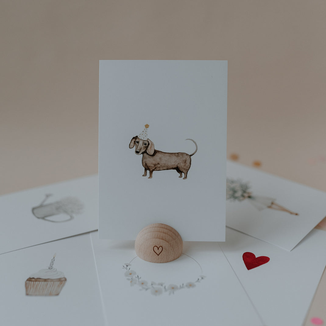 Aquarellkarte Dachshund