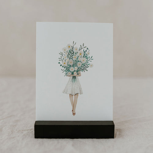 Aquarellkarte Flower Girl