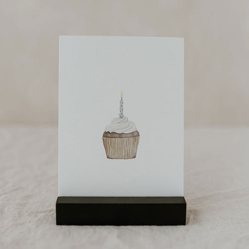 Aquarellkarte Cupcake