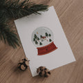 Aquarellkarte Snow globe