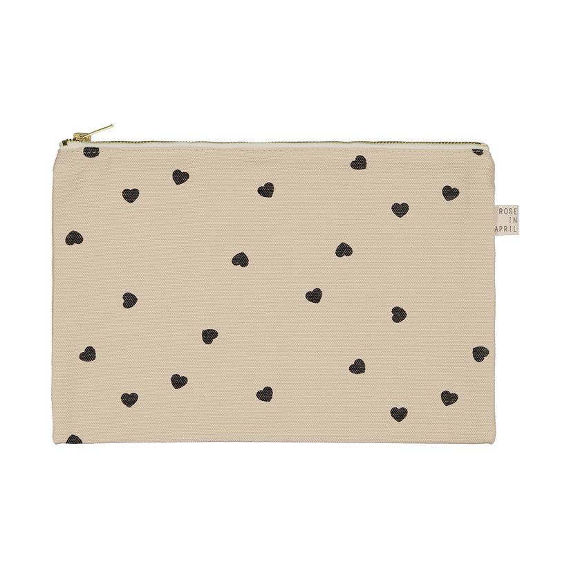Kosmetiktasche Lili gross Herz sand
