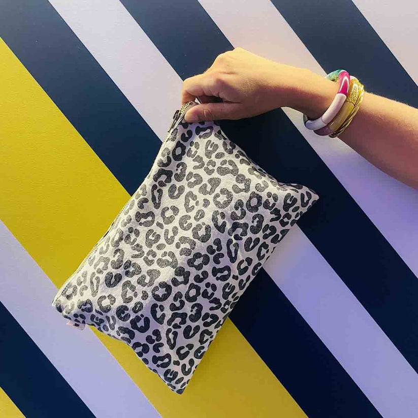 Kosmetiktasche Lili gross Leo greige