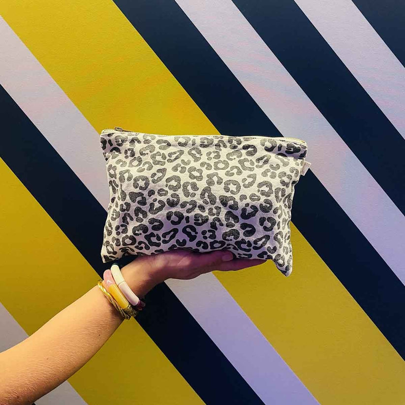Kosmetiktasche Lili gross Leo greige