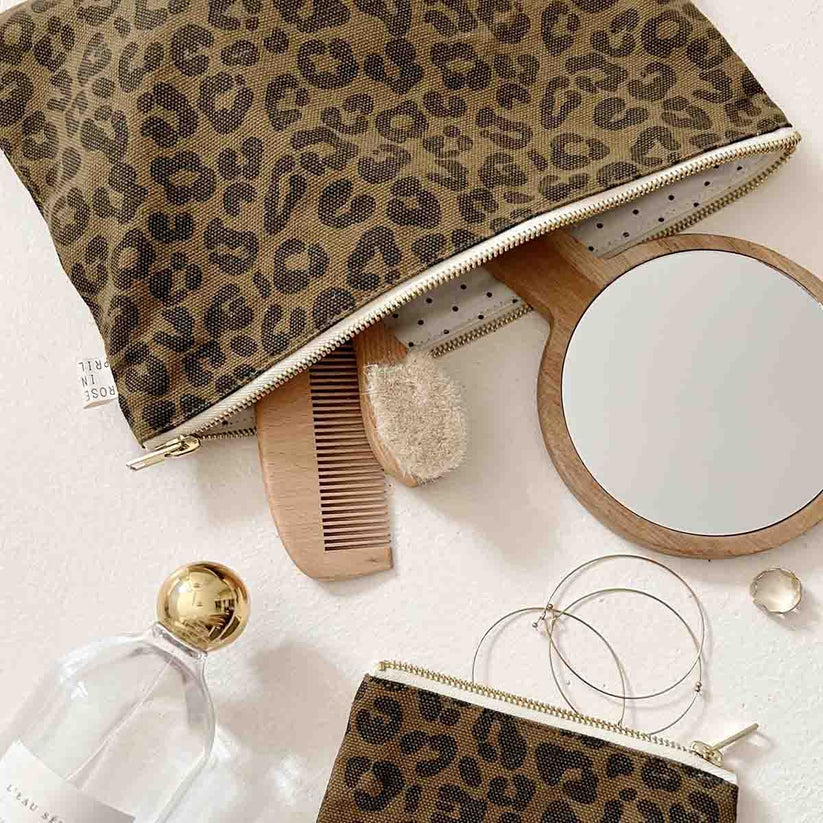 Kosmetiktasche Lili gross Leo olive