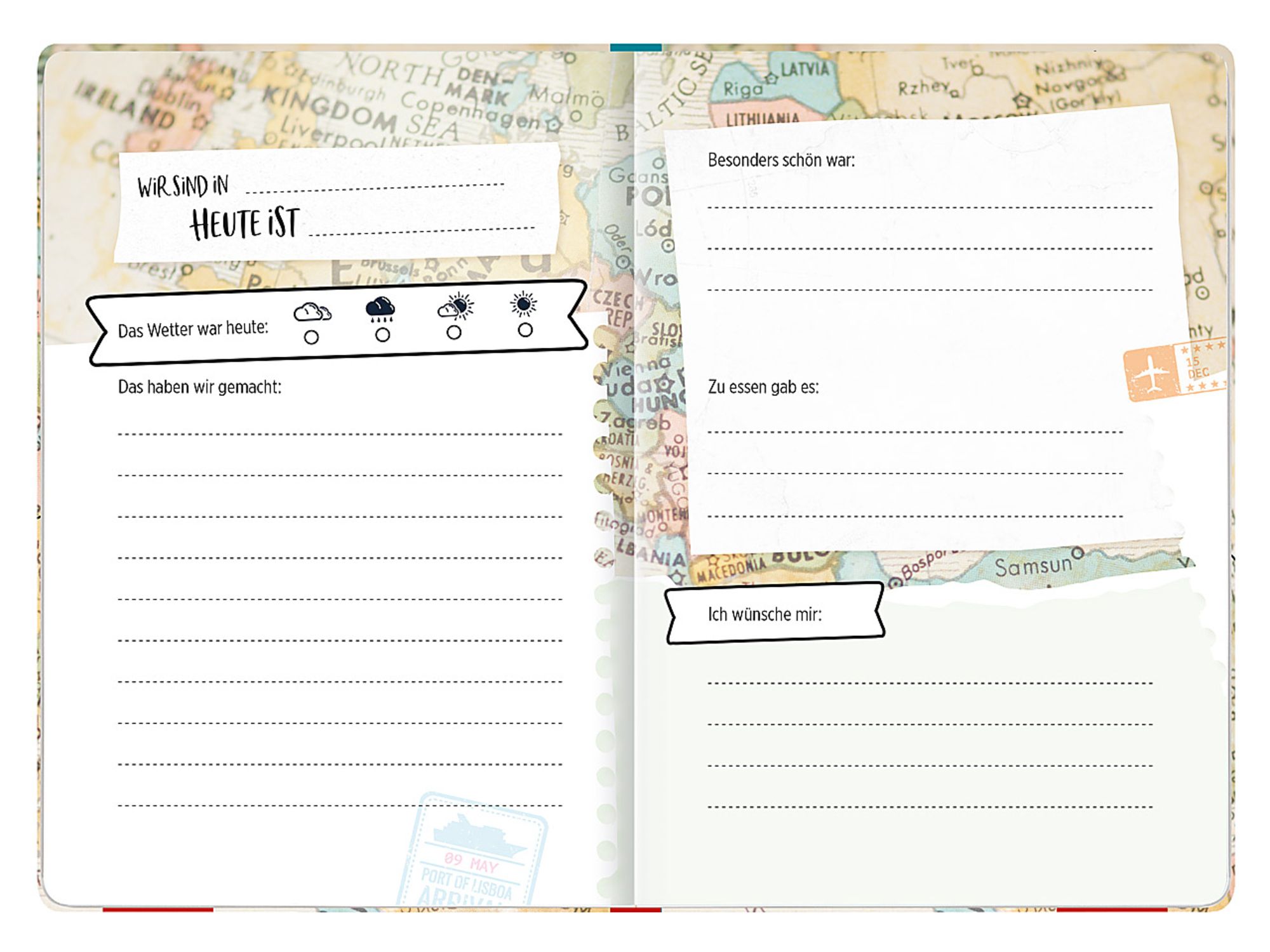 Reisetagebuch (Weltkarte)