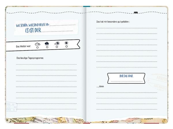 Reisetagebuch (Weltkarte)