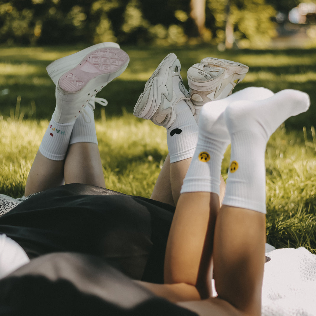 Socken Smiley gelb