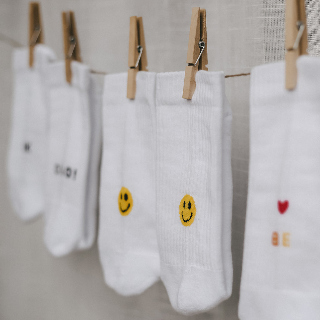 Socken Smiley gelb