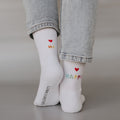Socken Weiss be happy