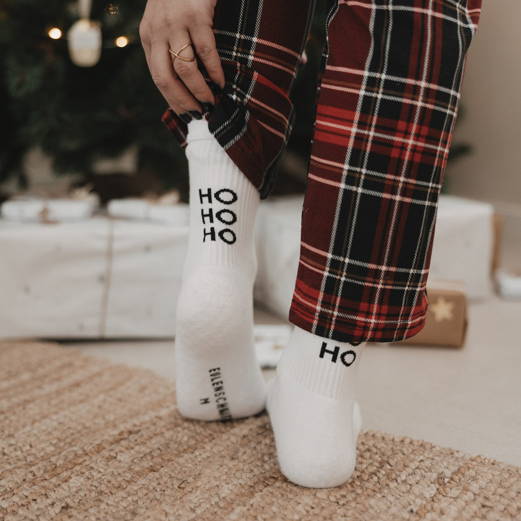 Socken Weiss HoHoHo