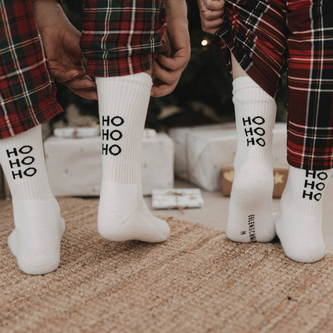 Socken Weiss HoHoHo