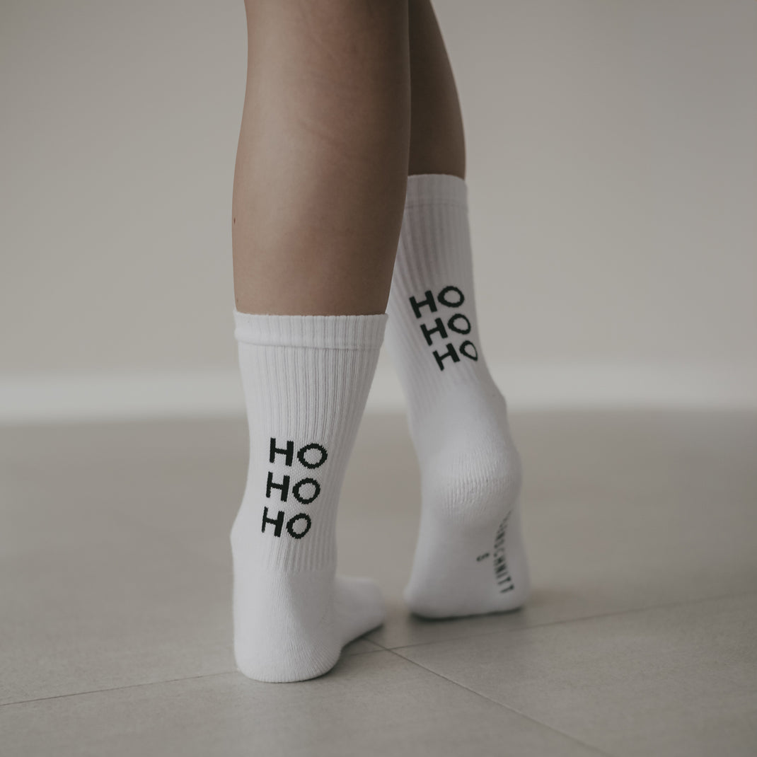 Socken Weiss HoHoHo