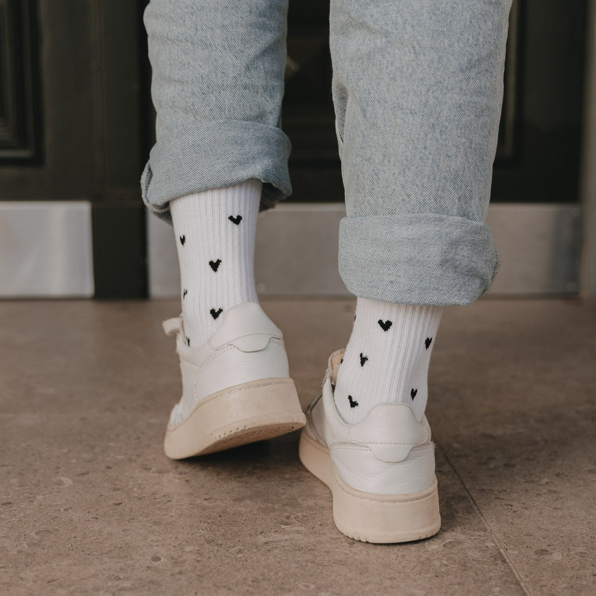 Socken Allover Herzen schwarz, Ansicht 4, Blush Couture