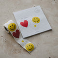 Aufkleber Smiley, Herz, Daisy